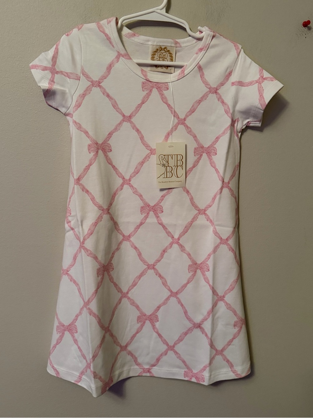 The Beaufort Bonnet Company Pink Bow-Print Polly Play Dress